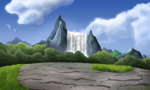 "Ivory Waterfalls Background"