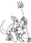 "Reptilian Warrior" (Bleistift)